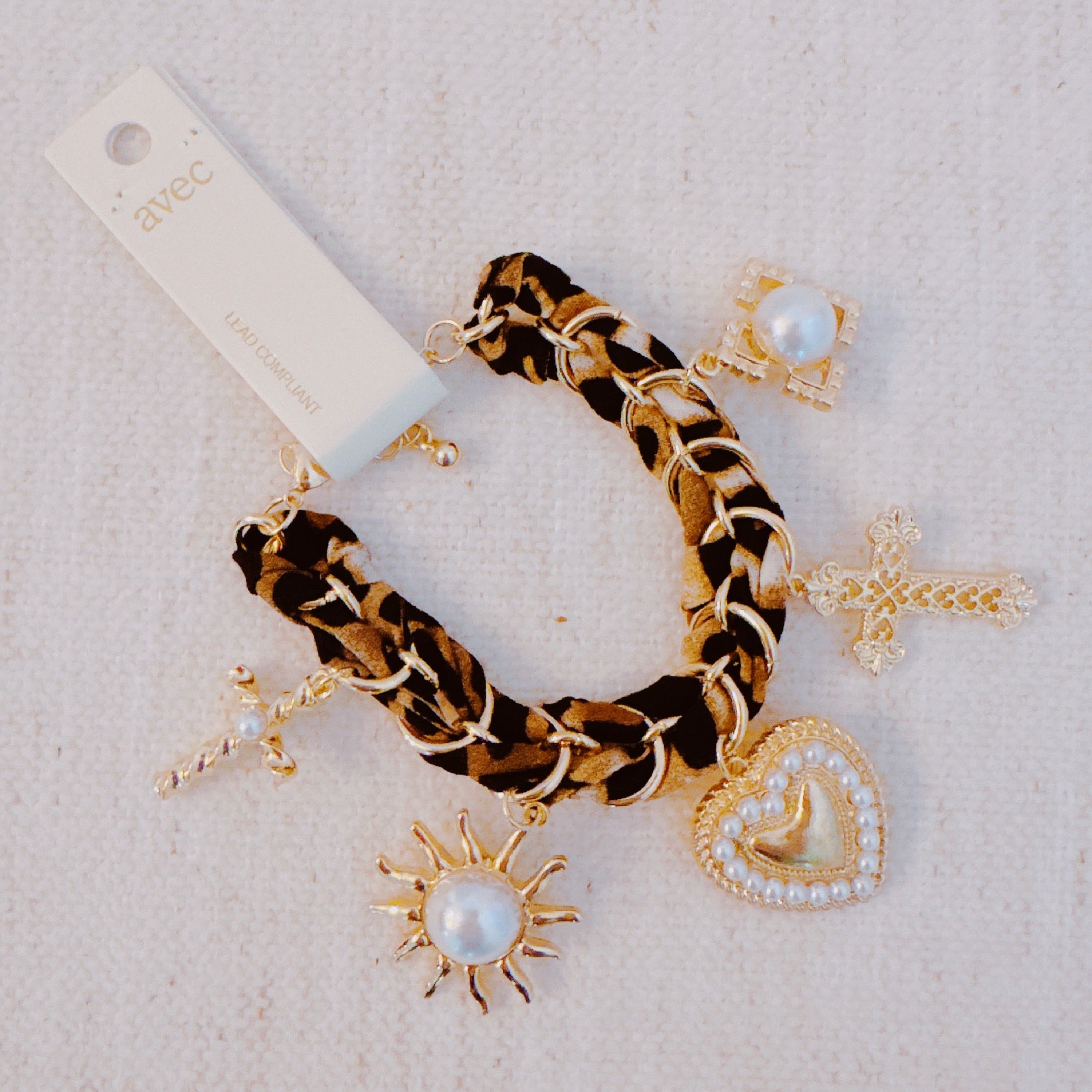 Divine Heart Charm Scarf Bracelet