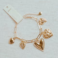 Five Hearts Charm Bracelet